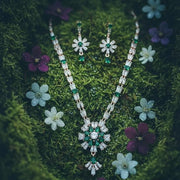 Stylish Emerald Bridal Necklace Set – Fancy Wedding Partywear Jewellery