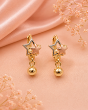 Fancy Star Bali - Stylish Tri-Tone Daily Wear Earrings for Women & Girls