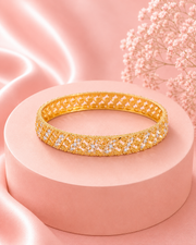 Minimalist Dual-Tone Beaded Slim Bangle Set (4 Pcs)