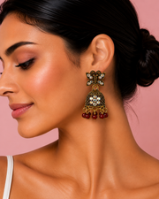 Stylish Butterfly Jhumka | Fancy Partywear Antique Gold Earrings | New Design Jhumki
