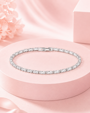 Fancy Baguette Diamond Look Bracelet | Stylish Partywear Tennis Bracelet for Women | Latest Design