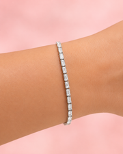 Fancy Baguette Diamond Look Bracelet | Stylish Partywear Tennis Bracelet for Women | Latest Design