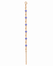 Fancy Rose Gold Plated Purple Stone Bracelet for Women | New Trending Adjustable Hand Chain / Kada for Girls | Partywear Artificial Jewelry