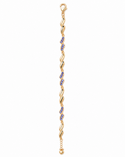 Fancy Adjustable Purple Stone Gold-Plated Bracelet for Women | New Trending Stylish Girls Hand Chain Jewellery