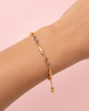 Fancy Adjustable Purple Stone Gold-Plated Bracelet for Women | New Trending Stylish Girls Hand Chain Jewellery