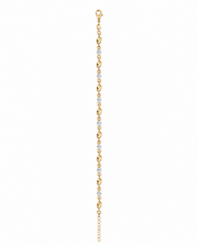 Fancy Stylish Gold-Plated Adjustable Leaf Crystal Bracelet For Women and Girls / Partywear Hand Chain Daily Wear