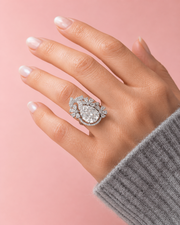 Trendy Fancy AD Stone Big Cocktail Ring | Stylish Silver Plated Partywear Ring for Women