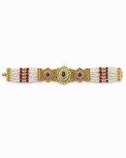 Stylish Fancy Kundan Pearl Pahunchi Bracelet | Bridal & Partywear Moti Bracelet