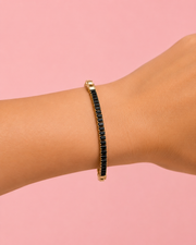 Trendy Fancy Black Baguette Bracelet | Stylish Partywear Bracelet for Women