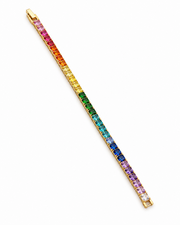 Stylish Rainbow Bracelet - Fancy Partywear Multi-Color Tennis Bracelet for Women