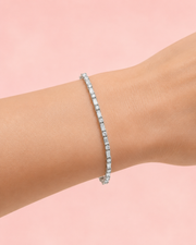 Fancy Stylish American Diamond (AD) Tennis Bracelet / Partywear Crystal Bracelet for Women