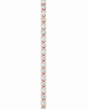 Fancy Rose Gold American Diamond Bracelet / Stylish Partywear AD Bangle for Women