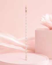Fancy Rose Gold American Diamond Bracelet / Stylish Partywear AD Bangle for Women