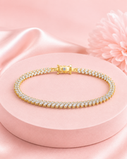 Stylish Marquise Diamond Bracelet | Fancy Partywear Gold Plated Kada Style Bracelet