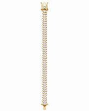 Stylish Marquise Diamond Bracelet | Fancy Partywear Gold Plated Kada Style Bracelet