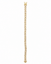 Fancy Floral AD Stone Gold Plated Bracelet / Stylish Partywear Flower Bracelet for Women