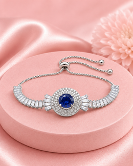 Trending Royal Blue Adjustable Bracelet | Stylish Partywear 
