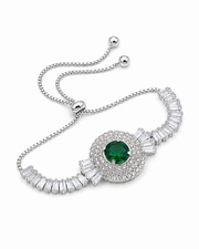 Fancy Emerald Green AD Stone Bracelet | Stylish Adjustable Free Size Partywear Bracelet