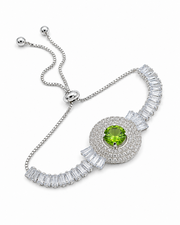 Fancy Adjustable Green Stone Bracelet | Stylish Partywear Diamond Kada | Free Size New Design Jewelry