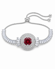 Fancy Adjustable Ruby Red Diamond Kada | Stylish Partywear Bracelet for Women | Trending Free Size Jewelry