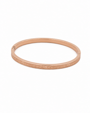 Fancy Rose Gold Patterned Kada | Stylish Daily Wear Oval Bangle | Trending Bracelet for Girls