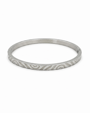 Fancy Stylish Wave Pattern Kada | New Trending Silver Bracelet for Boys & Girls