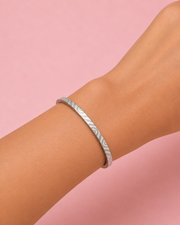 Fancy Stylish Wave Pattern Kada | New Trending Silver Bracelet for Boys & Girls