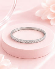 Fancy Stylish Wave Pattern Kada | New Trending Silver Bracelet for Boys & Girls