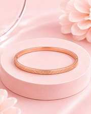 Fancy Stylish Rose Gold Wave Design Kada / Partywear Bangle Bracelet for Girls