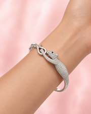 Stylish Fancy Panther Bangle | American Diamond Silver Bracelet | Trending Partywear Jewelry