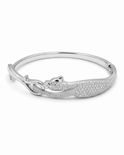 Stylish Fancy Panther Bangle | American Diamond Silver Bracelet | Trending Partywear Jewelry
