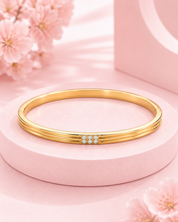 Fancy Gold Plated Stylish AD Stone Kada Bangle | Everyday Wear Bracelet for Women