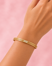 Fancy Gold Plated Stylish AD Stone Kada Bangle | Everyday Wear Bracelet for Women