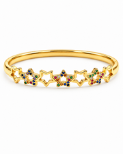 Trendy Multicolored Star Fancy Kada / Stylish Partywear Star Bangle Bracelet