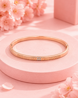 Fancy Stylish Rose Gold Kada | Partywear Stone Studded Bracelet | New Design Bangle for Women