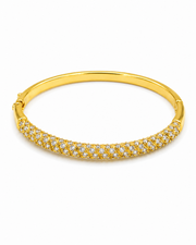 Fancy Gold Plated American Diamond Kada / Stylish Partywear AD Bangle for Women