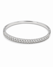 Fancy Stylish AD Kada | American Diamond Silver-Plated Bracelet | Partywear Bangles for Women