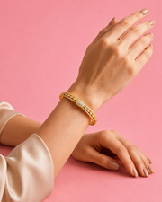 Stylish Gold Plated American Diamond Fancy Kada / Partywear Bracelet for Women