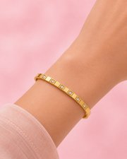 Fancy Gold Plated Daily Wear Kada | Stylish Stone Studded Bangle for Women & Girls