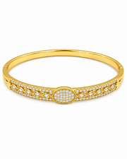 Stylish Gold Plated American Diamond Fancy Kada / Partywear Bracelet for Women