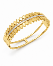 Trendy Gold Plated Fancy Leaf Kada | Stylish AD Stone Bracelet for Women | Partywear Jewellery