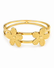 Fancy Stylish Floral Gold Plated Kada / Flower Bangle for Women