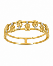 Stylish Teddy Bear Gold Kada | Fancy Partywear Bangle | Trending Designer Bracelet for Girls & Women