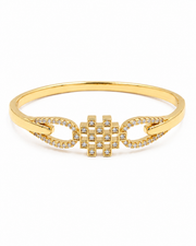 Fancy Gold Plated Stylish AD Stone Kada / Bracelet for Women & Girls