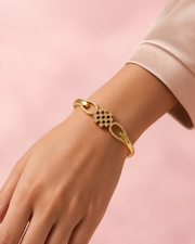 Fancy Gold Plated Stylish AD Stone Kada / Bracelet for Women & Girls