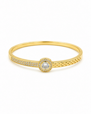 Fancy Gold Plated AD Stone Kada | Stylish Solitaire Bangle for Women | #Trending Partywear Bracelet