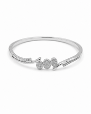 Trending Silver American Diamond Stylish Bangle / Fancy Kada for Women
