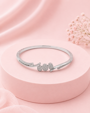 Trending Silver American Diamond Stylish Bangle / Fancy Kada for Women