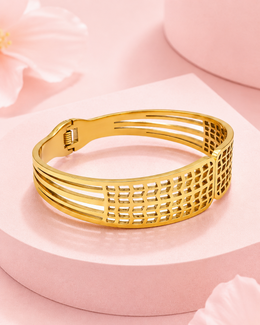 Stylish Fancy Gold-Plated Partywear Kada / Adjustable Bracelet for Women