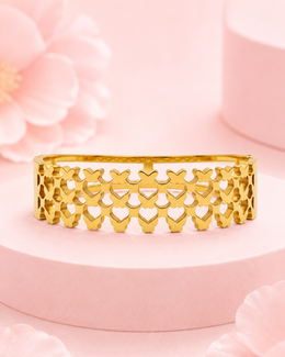 Trendy Gold Butterfly Kada | Stylish Heart Bangle | New Fancy Partywear Bracelet.